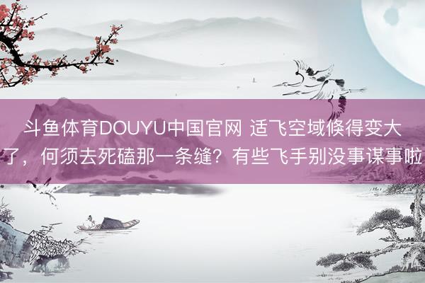 斗鱼体育DOUYU中国官网 适飞空域倏得变大了,何须去死磕那一条缝?有些飞手别没事谋事啦