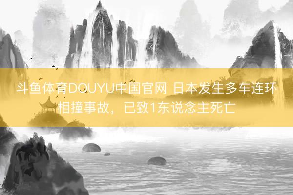 斗鱼体育DOUYU中国官网 日本发生多车连环相撞事故，已致1东说念主死亡