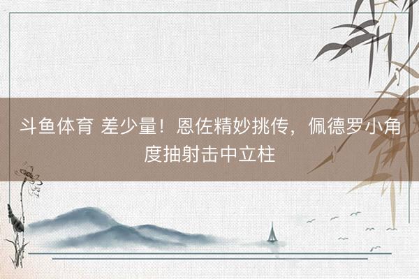 斗鱼体育 差少量！恩佐精妙挑传，佩德罗小角度抽射击中立柱