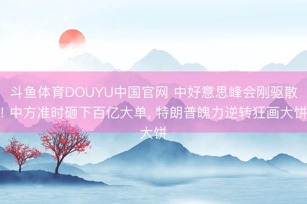 斗鱼体育DOUYU中国官网 中好意思峰会刚驱散! 中方准时砸下百亿大单， 特朗普魄力逆转狂画大饼