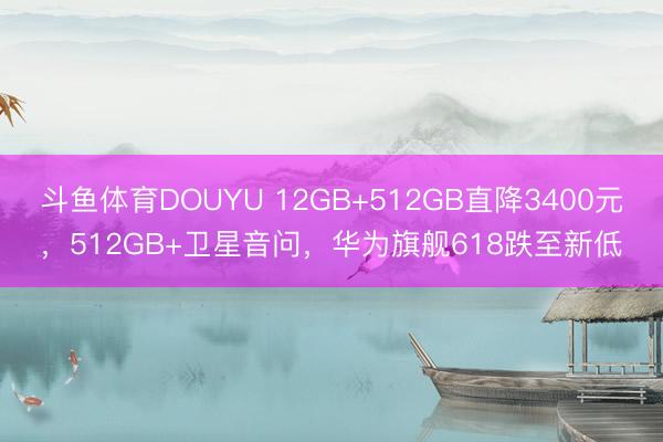 斗鱼体育DOUYU 12GB+512GB直降3400元，512GB+卫星音问，华为旗舰618跌至新低